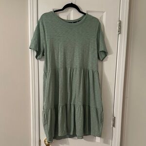 GAP Sage Green Tiered Dress